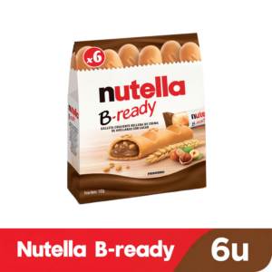 B-ready NUTELLA Hazelnut Cream and Cocoa-Filled Cookie Snack, 6×22 g