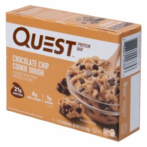 QUEST Chocolate Chip Cookie Dough Flavored Energy Bar, 240g